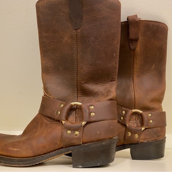 DURANGO VINTAGE HARNESS DISTRESSED
COWBOY MOTO BOOT SZ 7.5 - Picture 3 of 5